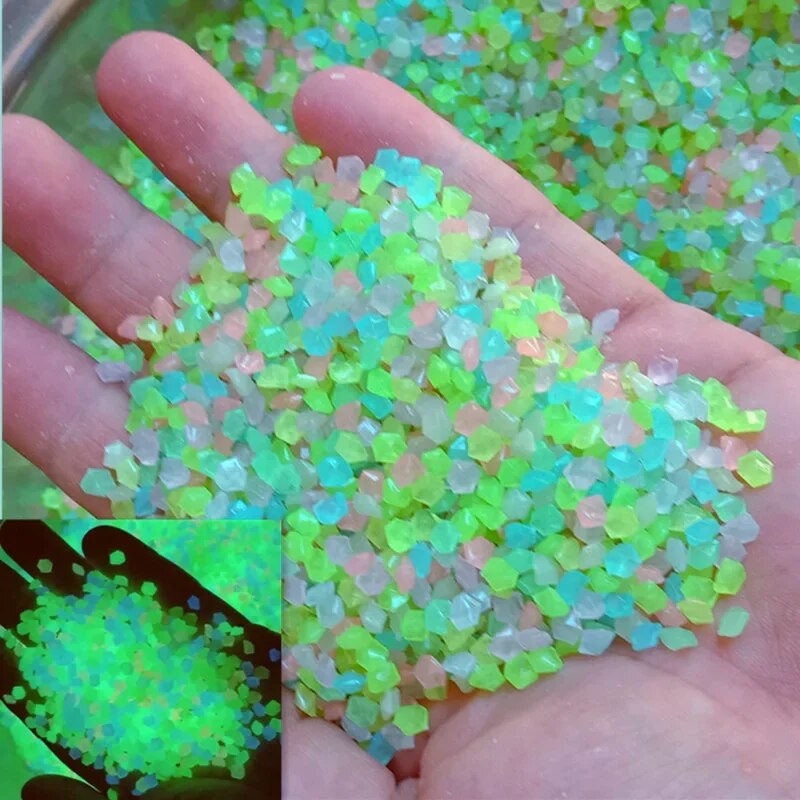Fish Tank Gravel - 1000 pièces 3-5mm sable lumineux lueur
