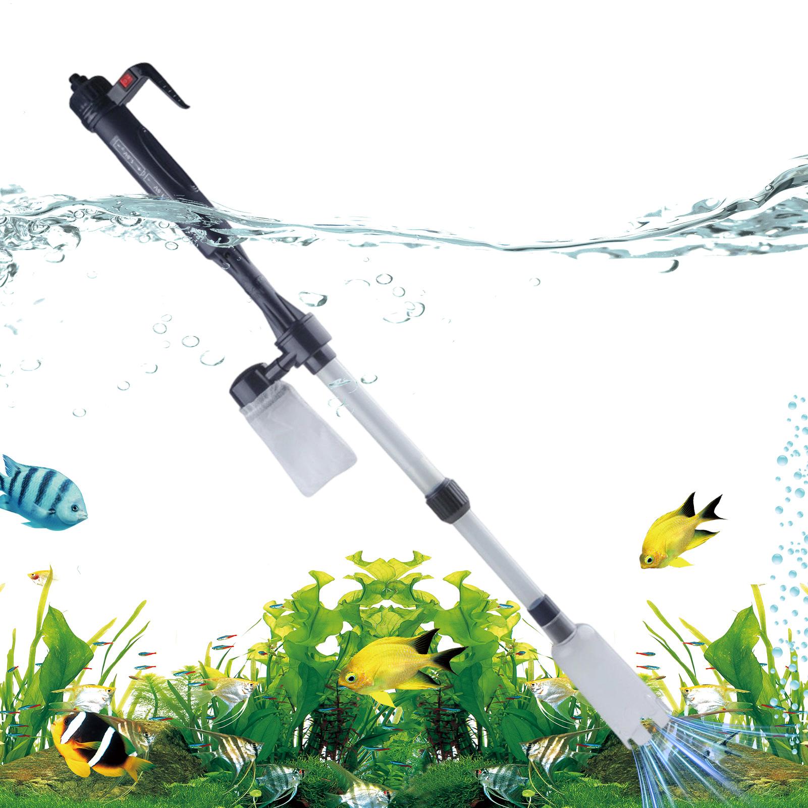Fish Tank Gravel - Nettoyeur de gravier d'aquarium télescopique électrique